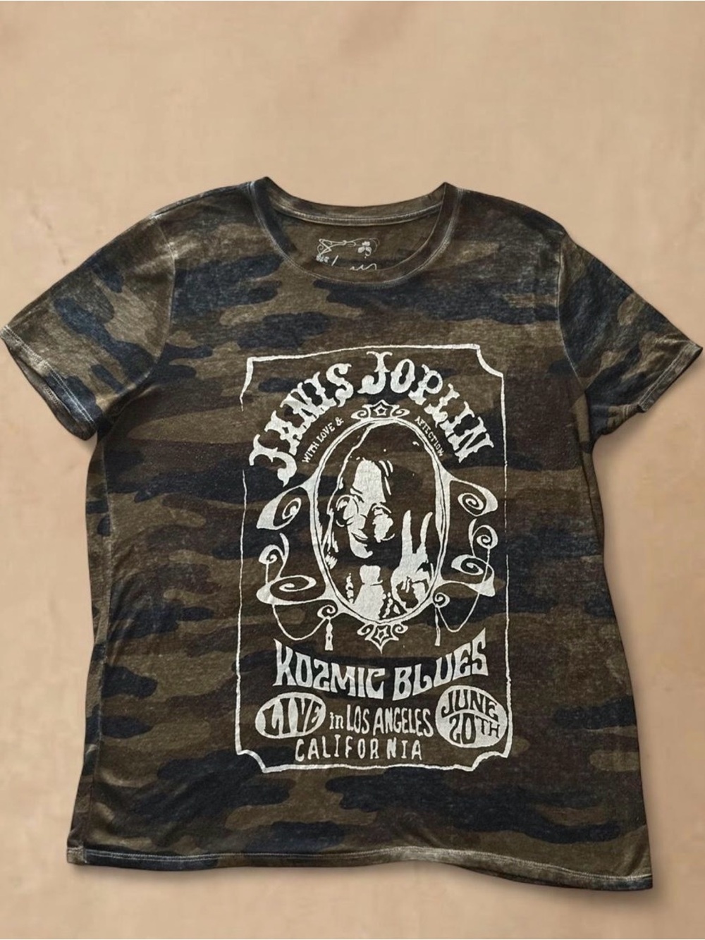Lucky Brand Boys' Camo Graphic Tee - Olive & Black
